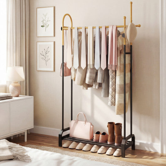 Double Rods Garment Rack for Hanging Clothes-Gold LuxuryLifeWay Online Store