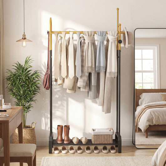 Double Rods Garment Rack for Hanging Clothes-Gold LuxuryLifeWay Online Store