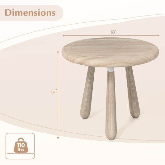 18 Inch Outdoor Mahogany Wood Side Table with Thickened Board LuxuryLifeWay Online Store