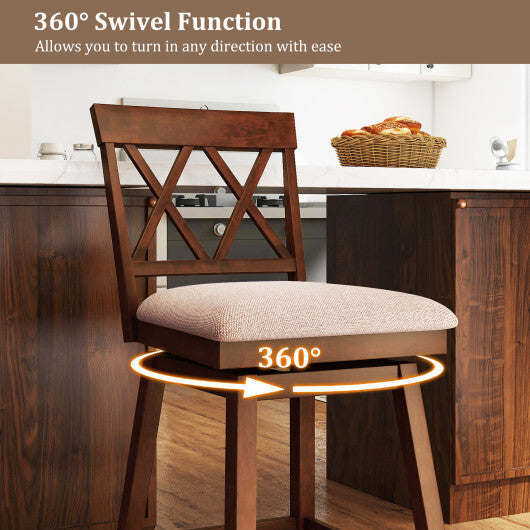 29 Inch Counter Height Barstools with Backrest and Upholstered Seat Cushion for Kitchen Dining Room-29 Inch LuxuryLifeWay Online Store