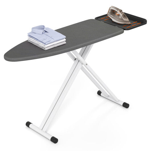 7 Adjustable Height Foldable Full Size Ironing Board with Iron Rest and Heat-resistant Surface LuxuryLifeWay Online Store