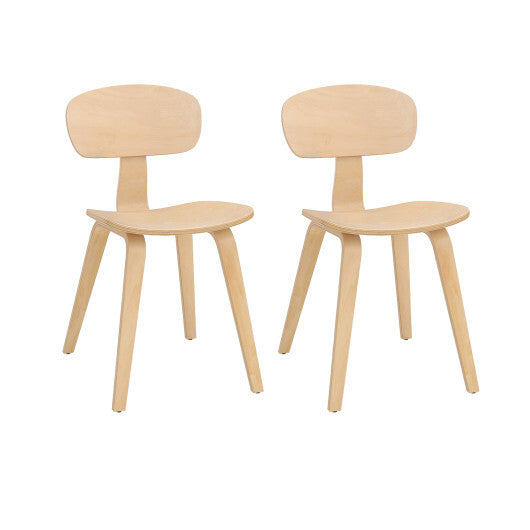 Modern Dining Chair Set of 2 with Wide Seat-Natural LuxuryLifeWay Online Store