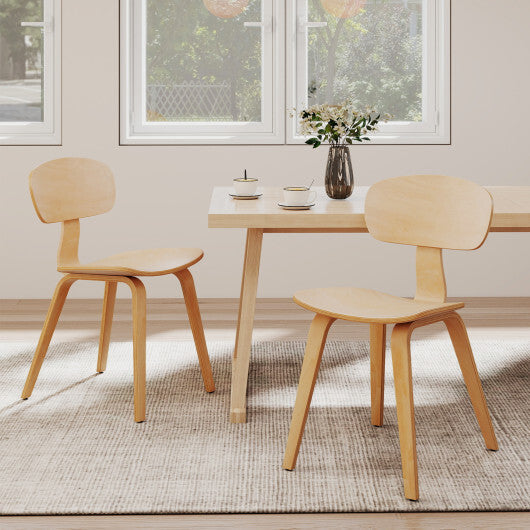 Modern Dining Chair Set of 2 with Wide Seat-Natural LuxuryLifeWay Online Store
