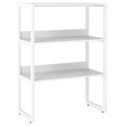 3-Tier Countertop Storage Hutch with Open Shelves-White LuxuryLifeWay Online Store