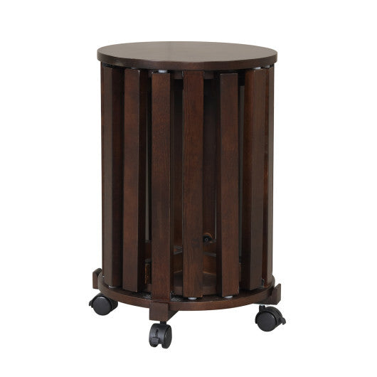 Round Portable Wood Nesting Stools with Locking Casters-Natural LuxuryLifeWay Online Store