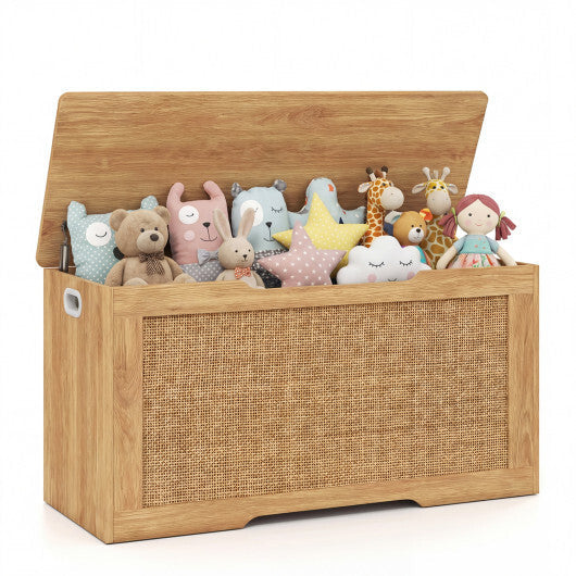 Kids Storage Bench 40 Inch Toy Box with Flip Top and Handles-Natural LuxuryLifeWay Online Store