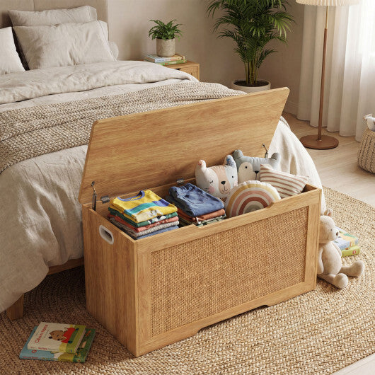 Kids Storage Bench 40 Inch Toy Box with Flip Top and Handles-Natural LuxuryLifeWay Online Store
