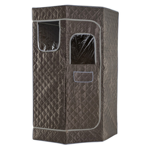 3L Portable Steam Sauna for Home Fast-Heat with 9-Level Remote Control and Folding Chair-Gray LuxuryLifeWay Online Store