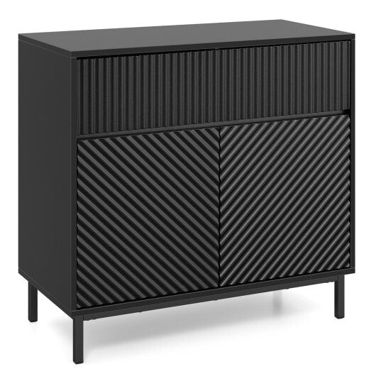 32" Wide Buffet Cabinet with 2 Doors and 1 Drawer for Kitchen-Black LuxuryLifeWay Online Store
