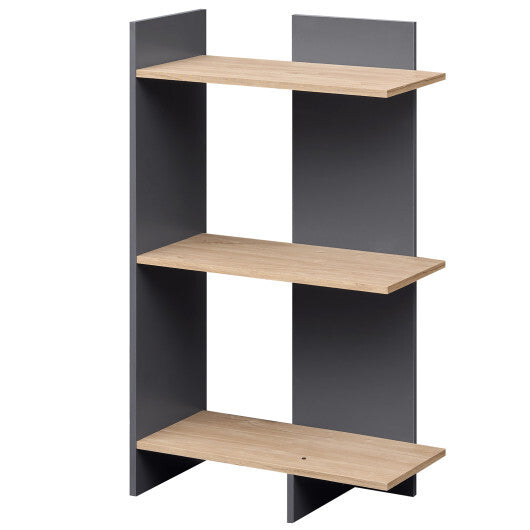 3 Tier Wooden Bookshelf with Anti-Tipping Kit-Oak LuxuryLifeWay Online Store