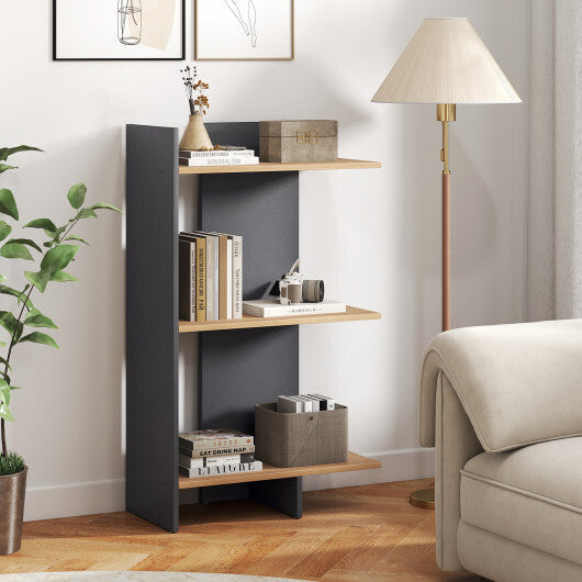 3 Tier Wooden Bookshelf with Anti-Tipping Kit-Oak LuxuryLifeWay Online Store