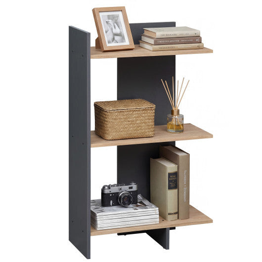 3 Tier Wooden Bookshelf with Anti-Tipping Kit-Oak LuxuryLifeWay Online Store