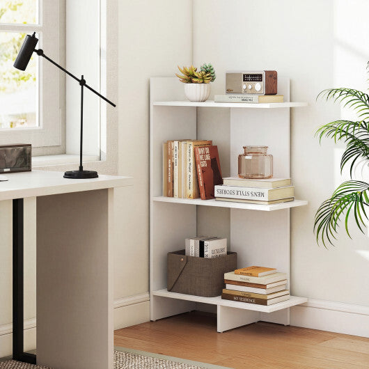 3 Tier Wooden Bookshelf with Anti-Tipping Kit-Oak LuxuryLifeWay Online Store