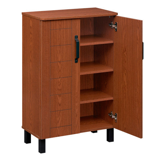 5-Tier Shoe Storage Cabinet Freestanding Wooden Shoe Rack Organizer-Brown LuxuryLifeWay Online Store
