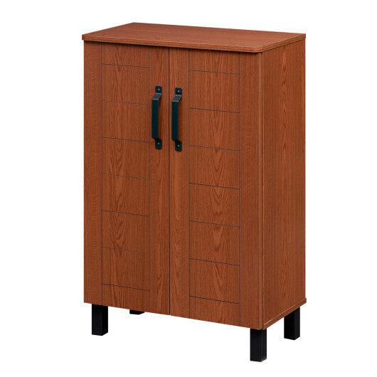 5-Tier Shoe Storage Cabinet Freestanding Wooden Shoe Rack Organizer-Brown LuxuryLifeWay Online Store
