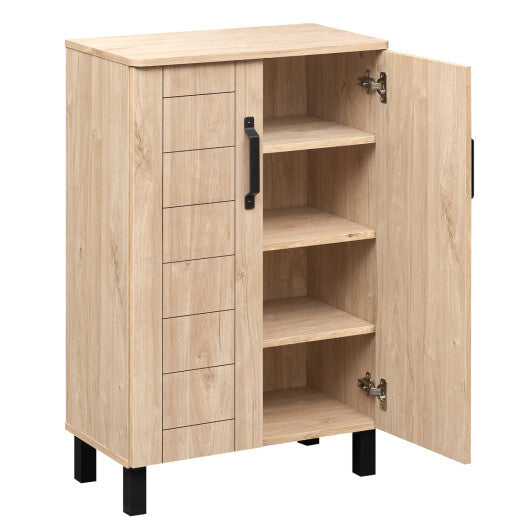 5-Tier Shoe Storage Cabinet Freestanding Wooden Shoe Rack Organizer-Brown LuxuryLifeWay Online Store