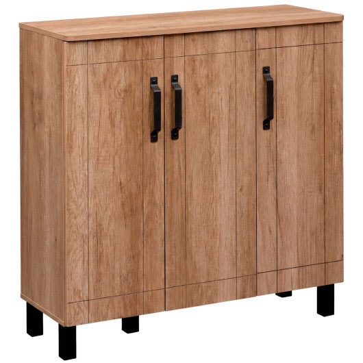 5-Tier Shoe Storage Cabinet Freestanding Shoe Rack Organizer-Oak LuxuryLifeWay Online Store