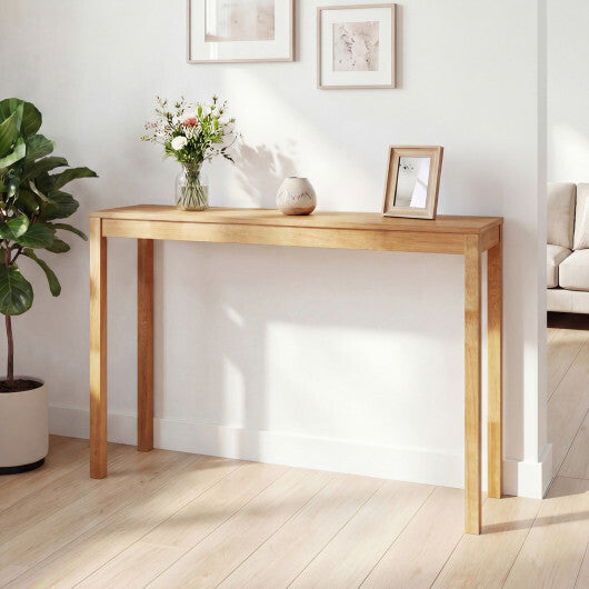 Wooden Console Table Modern Farmhouse Sofa Table with Thickened Top-Natural LuxuryLifeWay Online Store