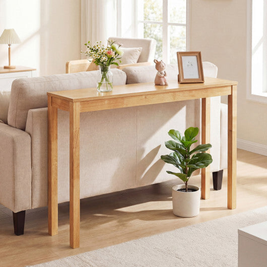 Wooden Console Table Modern Farmhouse Sofa Table with Thickened Top-Natural LuxuryLifeWay Online Store