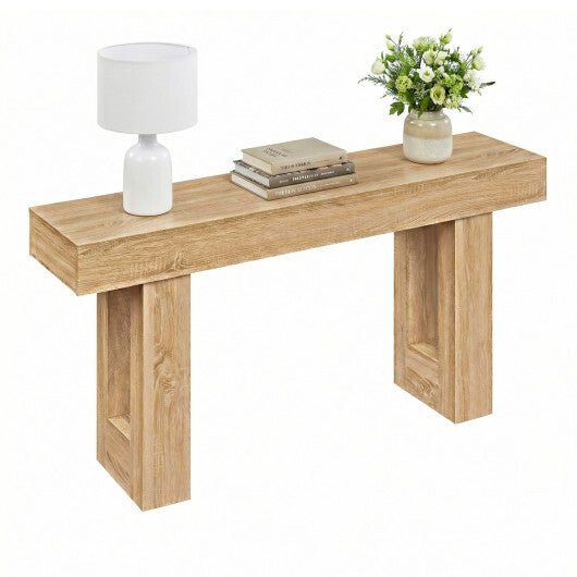 63 Inches Long Console Table Farmhouse Entryway Table with Storage-Natural LuxuryLifeWay Online Store