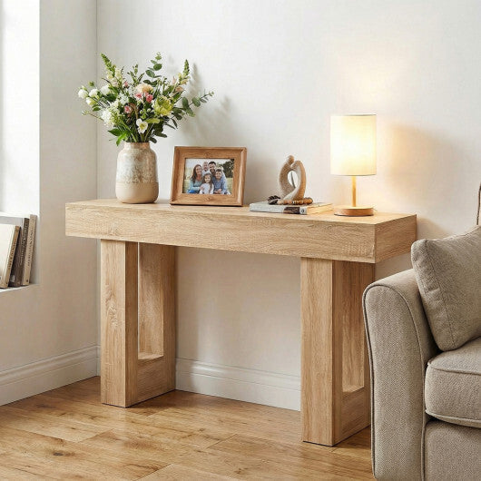 63 Inches Long Console Table Farmhouse Entryway Table with Storage-Natural LuxuryLifeWay Online Store