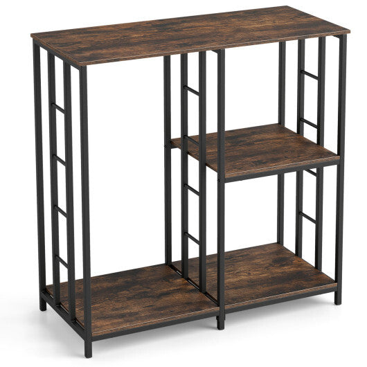 3-Tier Kitchen Baker's Rack with Open Shelves for Microwave and Oven-Rustic Brown LuxuryLifeWay Online Store