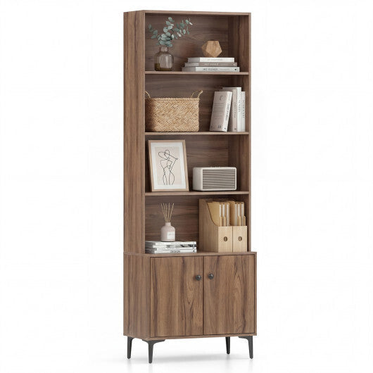 Giantex Bookshelf with Doors and 2 Anti-Tipping Kits for Home Office-White LuxuryLifeWay Online Store