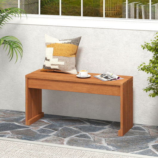 2-Person Outdoor Garden Bench with Solid Wooden Frame for Backyard LuxuryLifeWay Online Store