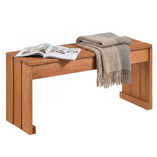 2-Person Outdoor Garden Bench with Solid Wooden Frame for Backyard LuxuryLifeWay Online Store
