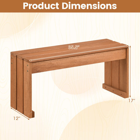 2-Person Outdoor Garden Bench with Solid Wooden Frame for Backyard LuxuryLifeWay Online Store