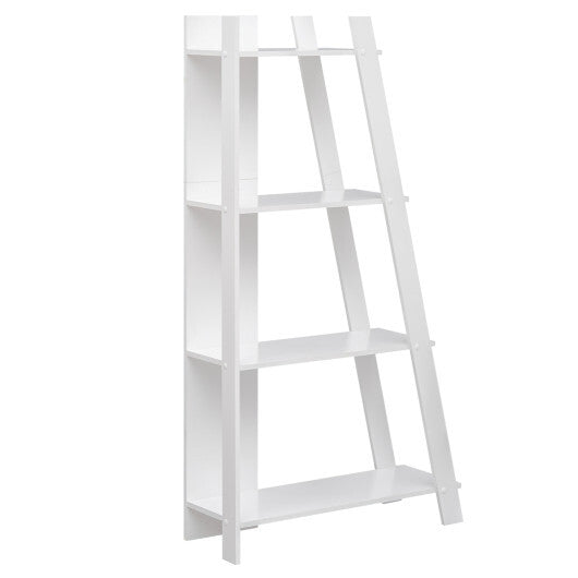 4-Tier Modern Bookshelf Wooden Vertical Display Book Shelf for Small Space-White LuxuryLifeWay Online Store