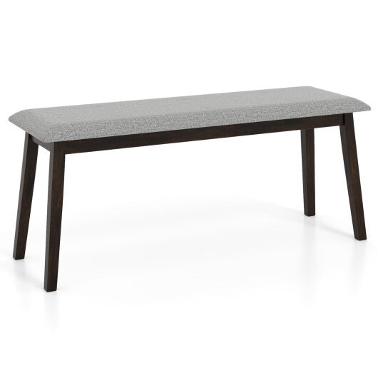 43.5 Inch Upholstered Entryway Bench with Rubber Wood Frame-Gray LuxuryLifeWay Online Store
