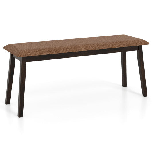 43.5 Inch Upholstered Entryway Bench with Rubber Wood Frame-Gray LuxuryLifeWay Online Store