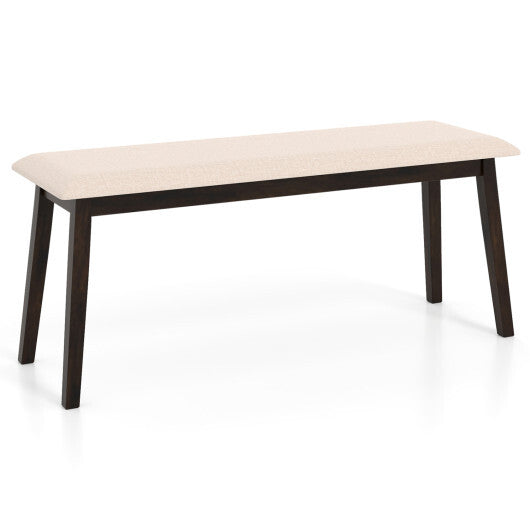 43.5 Inch Upholstered Entryway Bench with Rubber Wood Frame-Gray LuxuryLifeWay Online Store