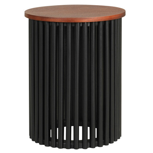 1 Piece Elegant Wooden Round Coffee Table for Living Room and Home Office-Walnut LuxuryLifeWay Online Store