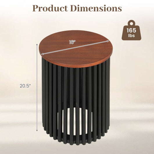 1 Piece Elegant Wooden Round Coffee Table for Living Room and Home Office-Walnut LuxuryLifeWay Online Store