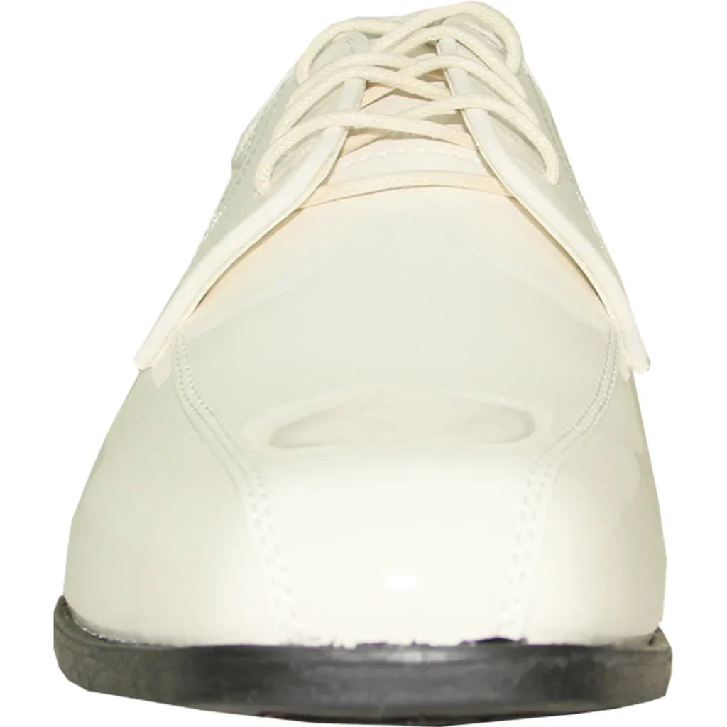 JEAN YVES Men Dress Shoe JY02 Oxford Formal Tuxedo for Prom & Wedding Shoe Ivory Patent LuxuryLifeWay Online Store