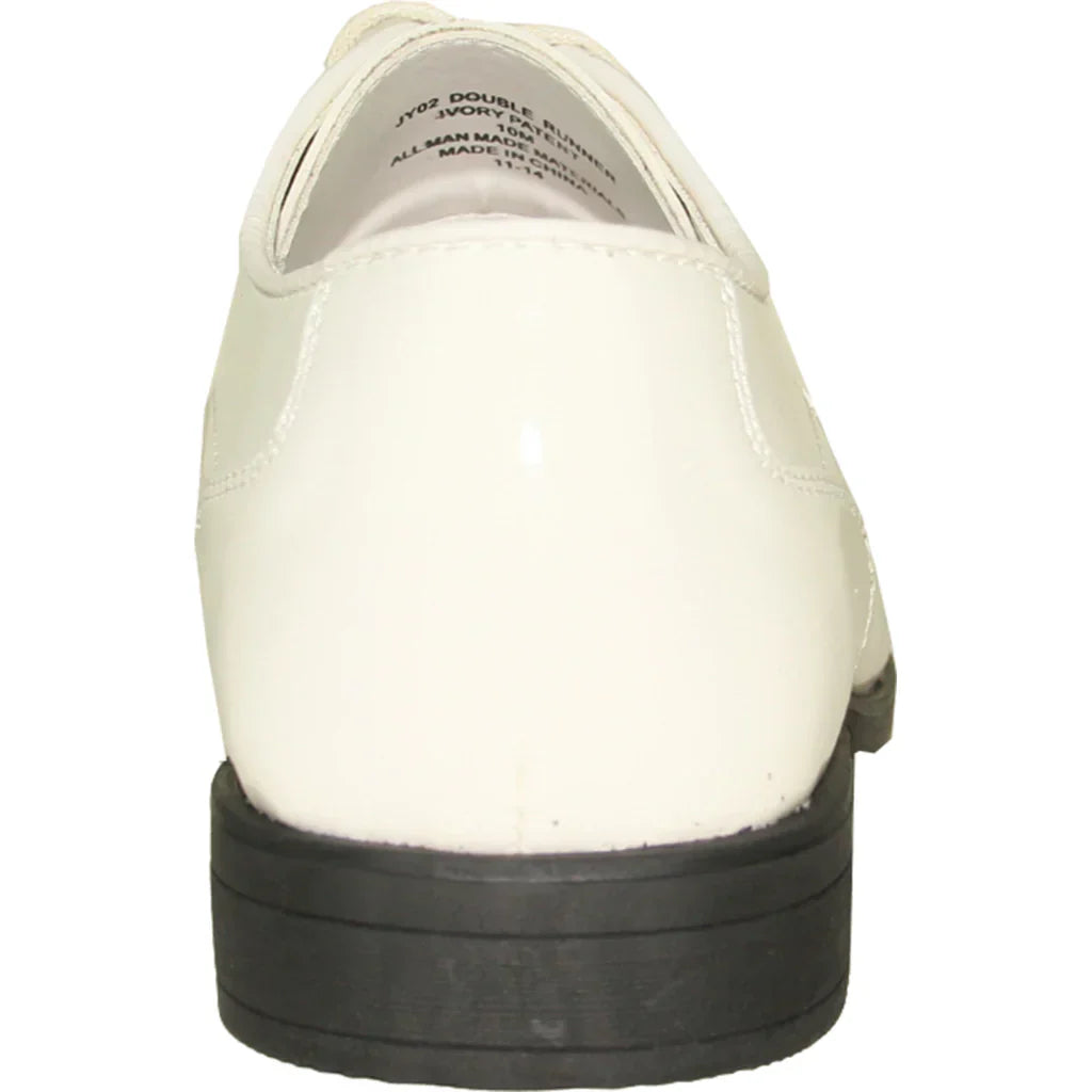 JEAN YVES Men Dress Shoe JY02 Oxford Formal Tuxedo for Prom & Wedding Shoe Ivory Patent LuxuryLifeWay Online Store