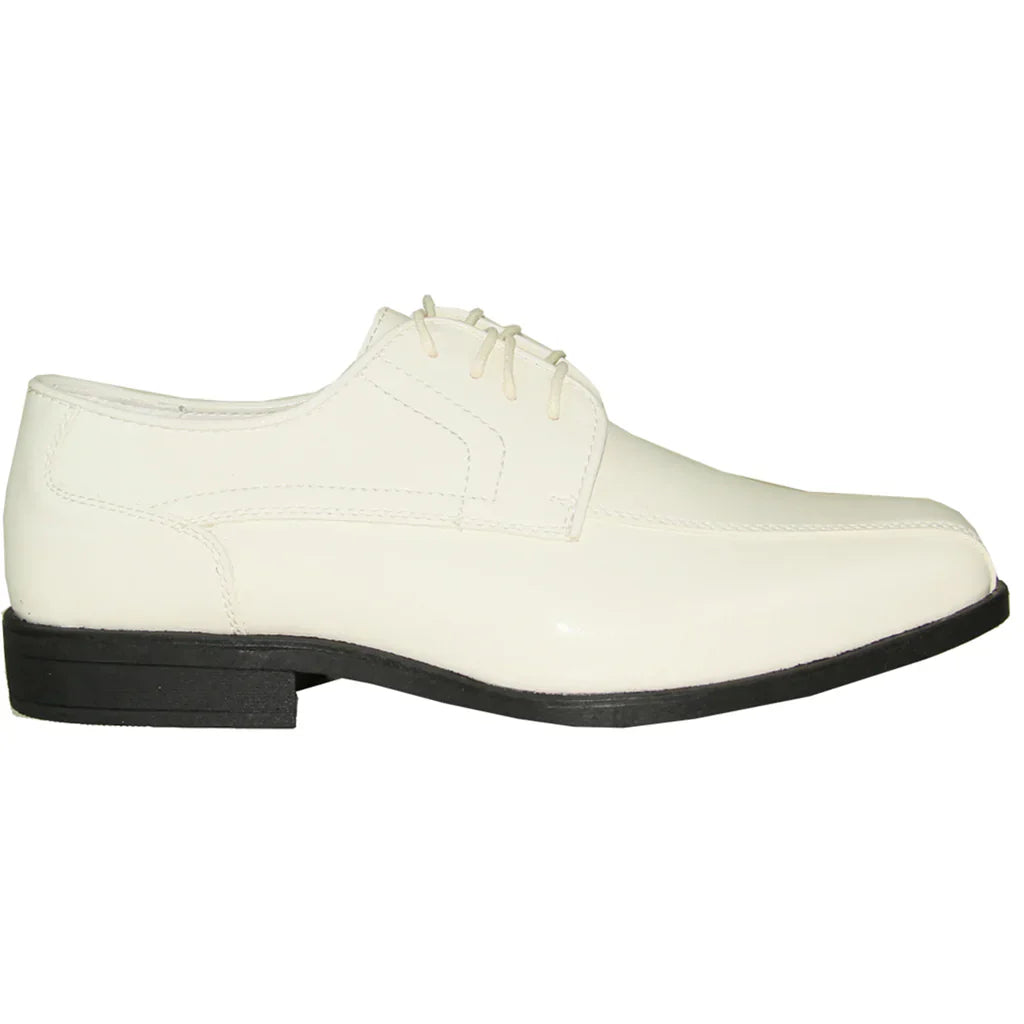 JEAN YVES Men Dress Shoe JY02 Oxford Formal Tuxedo for Prom & Wedding Shoe Ivory Patent LuxuryLifeWay Online Store