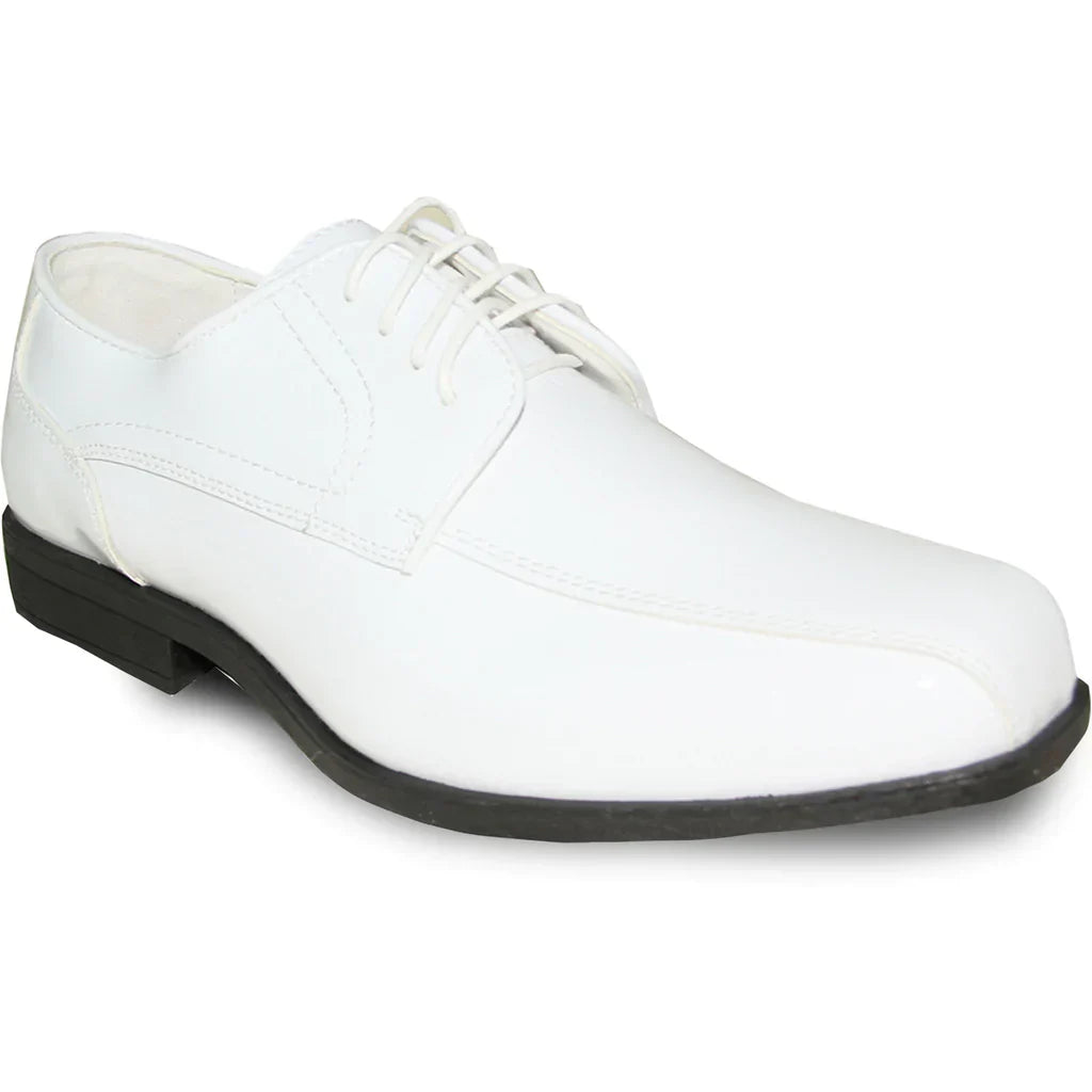 JEAN YVES Men Dress Shoe JY02 Oxford Formal Tuxedo for Prom & Wedding Shoe White Patent LuxuryLifeWay Online Store