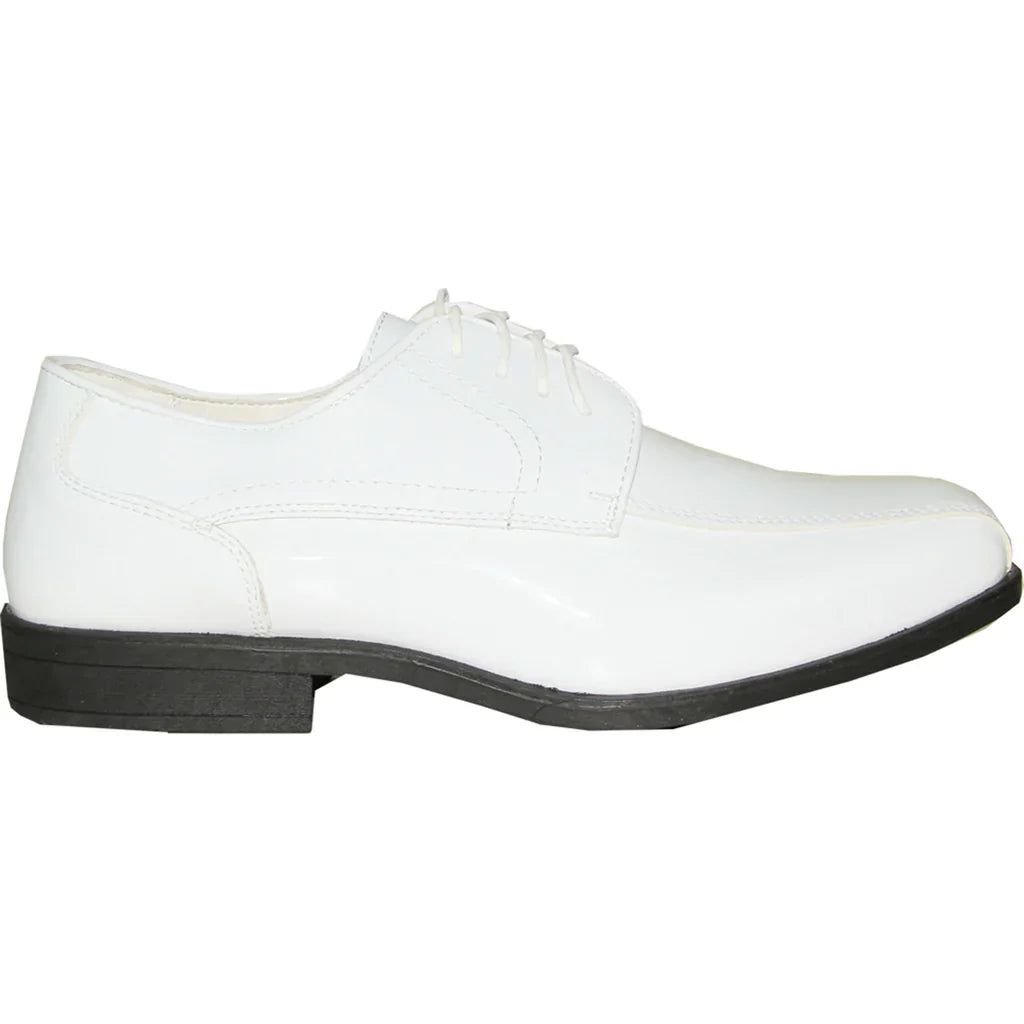 JEAN YVES Men Dress Shoe JY02 Oxford Formal Tuxedo for Prom & Wedding Shoe White Patent LuxuryLifeWay Online Store