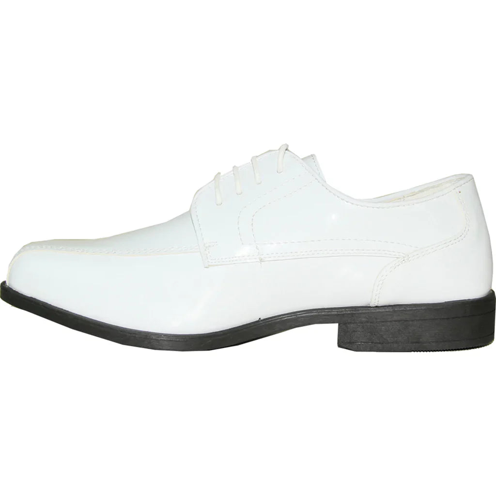 JEAN YVES Men Dress Shoe JY02 Oxford Formal Tuxedo for Prom & Wedding Shoe White Patent LuxuryLifeWay Online Store