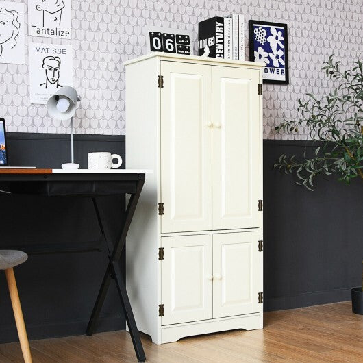 Accent Storage Cabinet Adjustable Shelves-Black