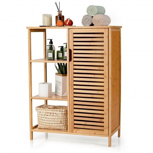 Bamboo Bathroom Storage Cabinet with Single Door-Natural - Color: Natural LuxuryLifeWay Online Store