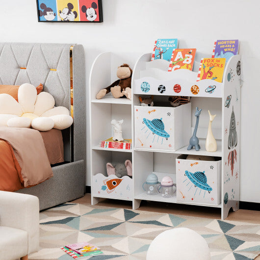 Kids Toy and Book Organizer Children with Storage Bins - Color: White LuxuryLifeWay Online Store