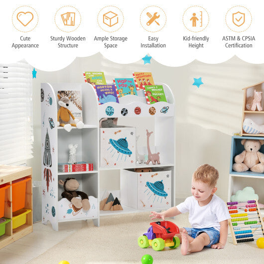 Kids Toy and Book Organizer Children with Storage Bins - Color: White LuxuryLifeWay Online Store