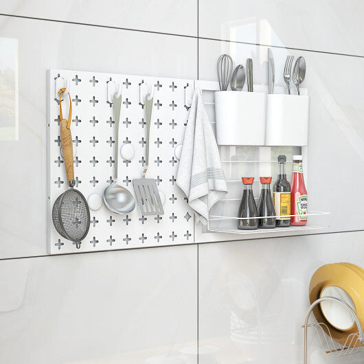 Pegboard Combination Kit Combination Wall Organizer with Magnets and Hooks LuxuryLifeWay Online Store