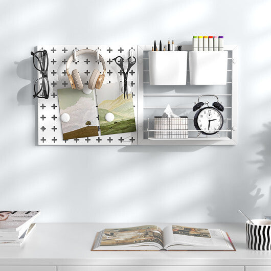 Pegboard Combination Kit Combination Wall Organizer with Magnets and Hooks LuxuryLifeWay Online Store