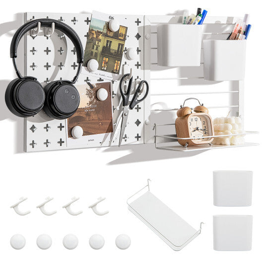 Pegboard Combination Kit Combination Wall Organizer with Magnets and Hooks LuxuryLifeWay Online Store