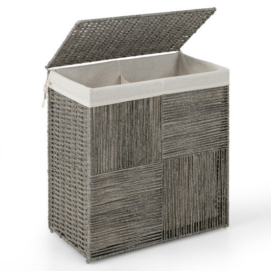 29 Gallons Laundry Hamper with Convenient Handles and Removable Liner Bag-Gray LuxuryLifeWay Online Store